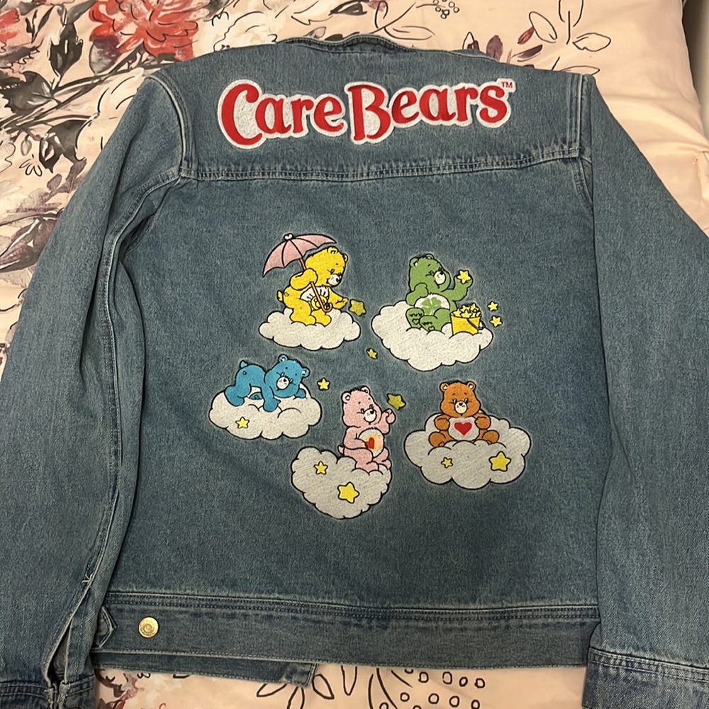 Care Bears Cakeworthy denim Jacket XL stitched designs unisex jean jacket
